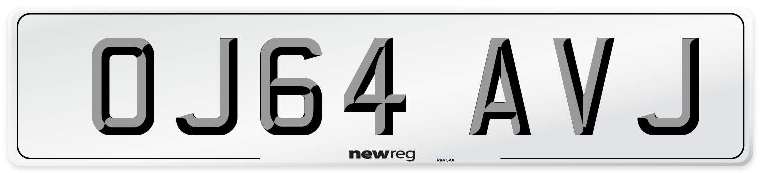 OJ64 AVJ Number Plate from New Reg